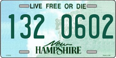 NH license plate 1320602