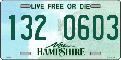NH license plate 1320603