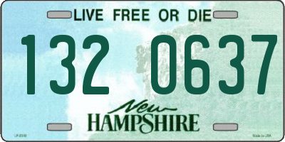 NH license plate 1320637