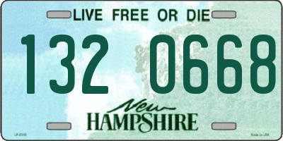 NH license plate 1320668