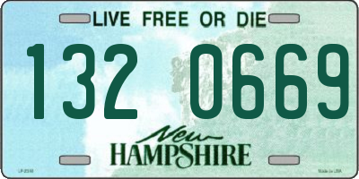 NH license plate 1320669