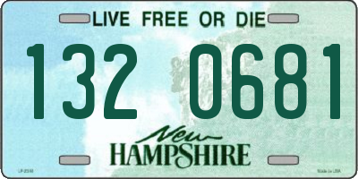 NH license plate 1320681