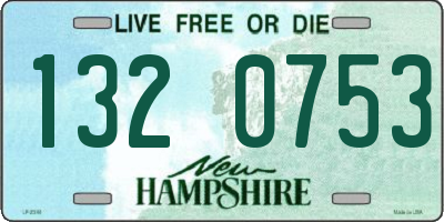 NH license plate 1320753