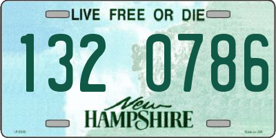 NH license plate 1320786
