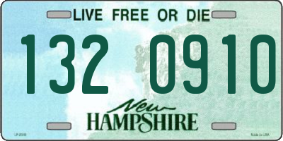 NH license plate 1320910