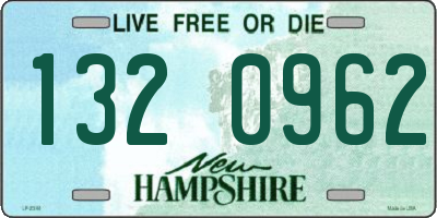 NH license plate 1320962
