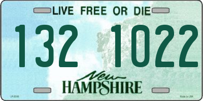 NH license plate 1321022