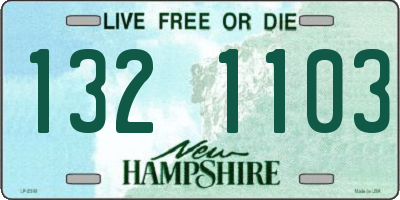 NH license plate 1321103
