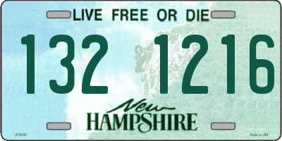 NH license plate 1321216