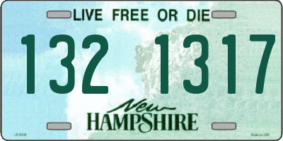 NH license plate 1321317