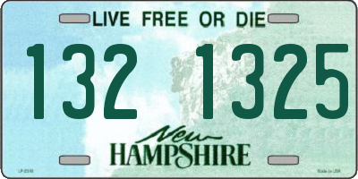 NH license plate 1321325