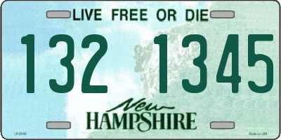 NH license plate 1321345