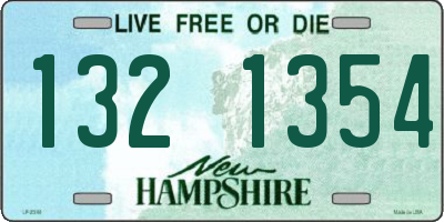 NH license plate 1321354