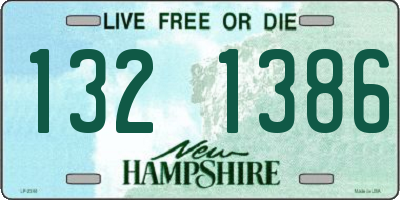 NH license plate 1321386