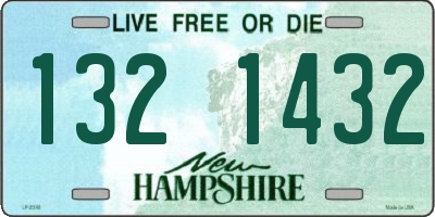 NH license plate 1321432