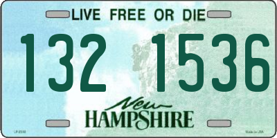 NH license plate 1321536