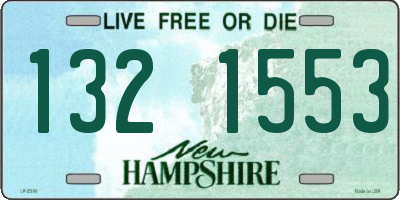 NH license plate 1321553