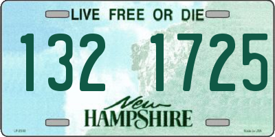 NH license plate 1321725