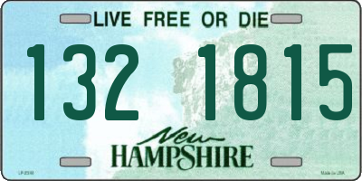 NH license plate 1321815