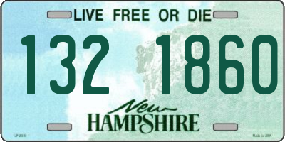 NH license plate 1321860
