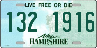NH license plate 1321916