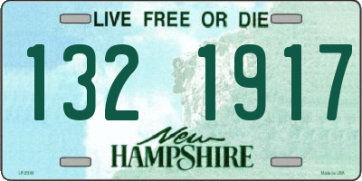 NH license plate 1321917