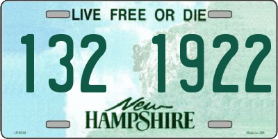 NH license plate 1321922