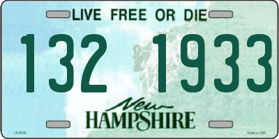 NH license plate 1321933