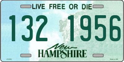 NH license plate 1321956