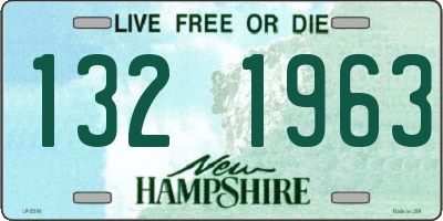 NH license plate 1321963