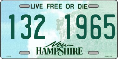 NH license plate 1321965