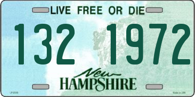 NH license plate 1321972