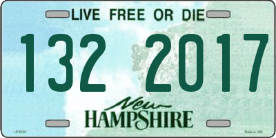 NH license plate 1322017