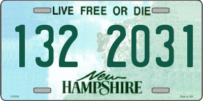 NH license plate 1322031
