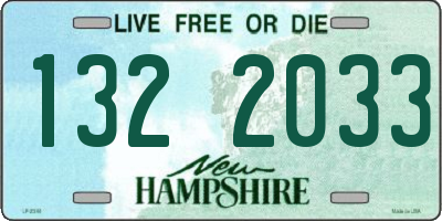 NH license plate 1322033