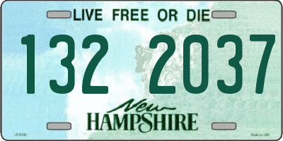 NH license plate 1322037