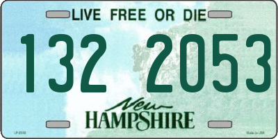 NH license plate 1322053