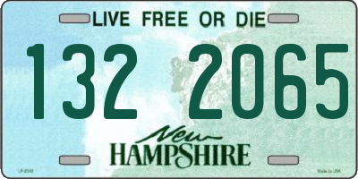 NH license plate 1322065