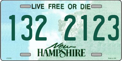 NH license plate 1322123