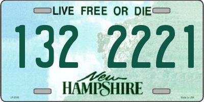NH license plate 1322221