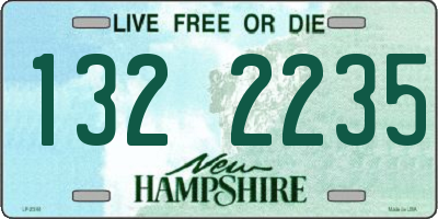 NH license plate 1322235