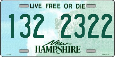 NH license plate 1322322