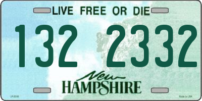 NH license plate 1322332