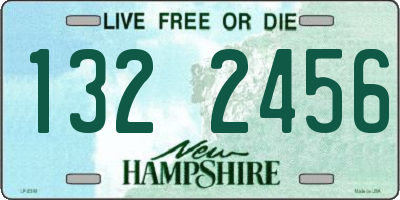 NH license plate 1322456