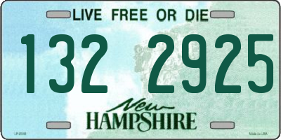 NH license plate 1322925