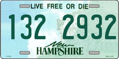 NH license plate 1322932