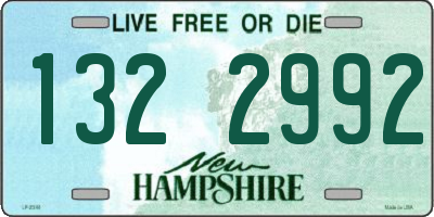 NH license plate 1322992