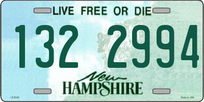 NH license plate 1322994