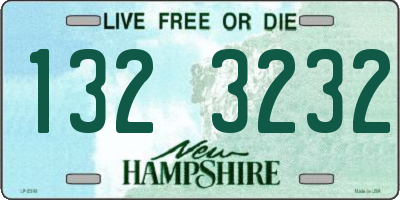 NH license plate 1323232