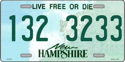 NH license plate 1323233